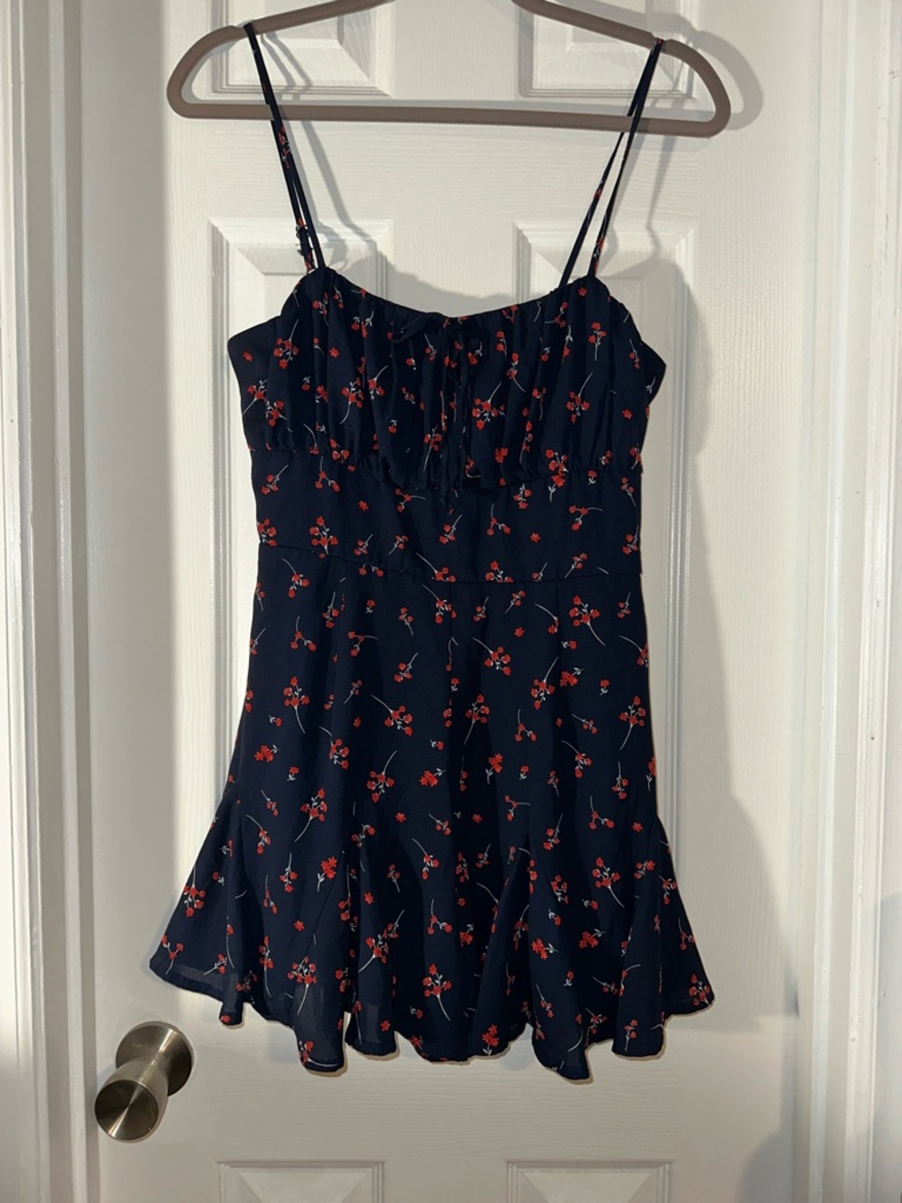 Blue Rain Navy Floral Spaghetti-Strap Romper